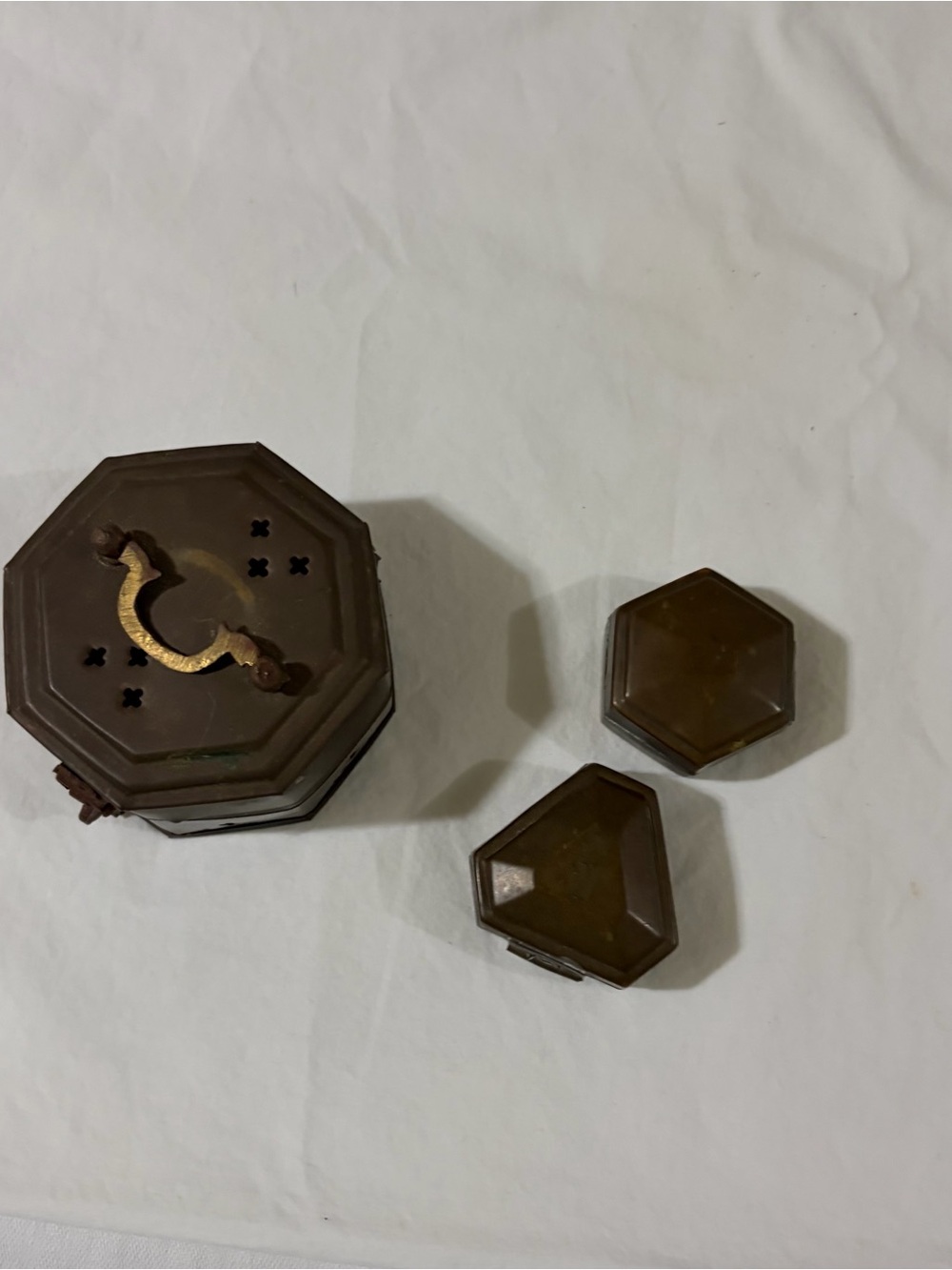 Vintage brass boxes